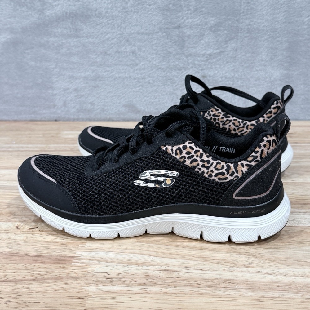 Skechers Women's Flex Appeal 4.0 149576 Black Running Shoes Sneakers Size 8.5 - Picture 1 of 9